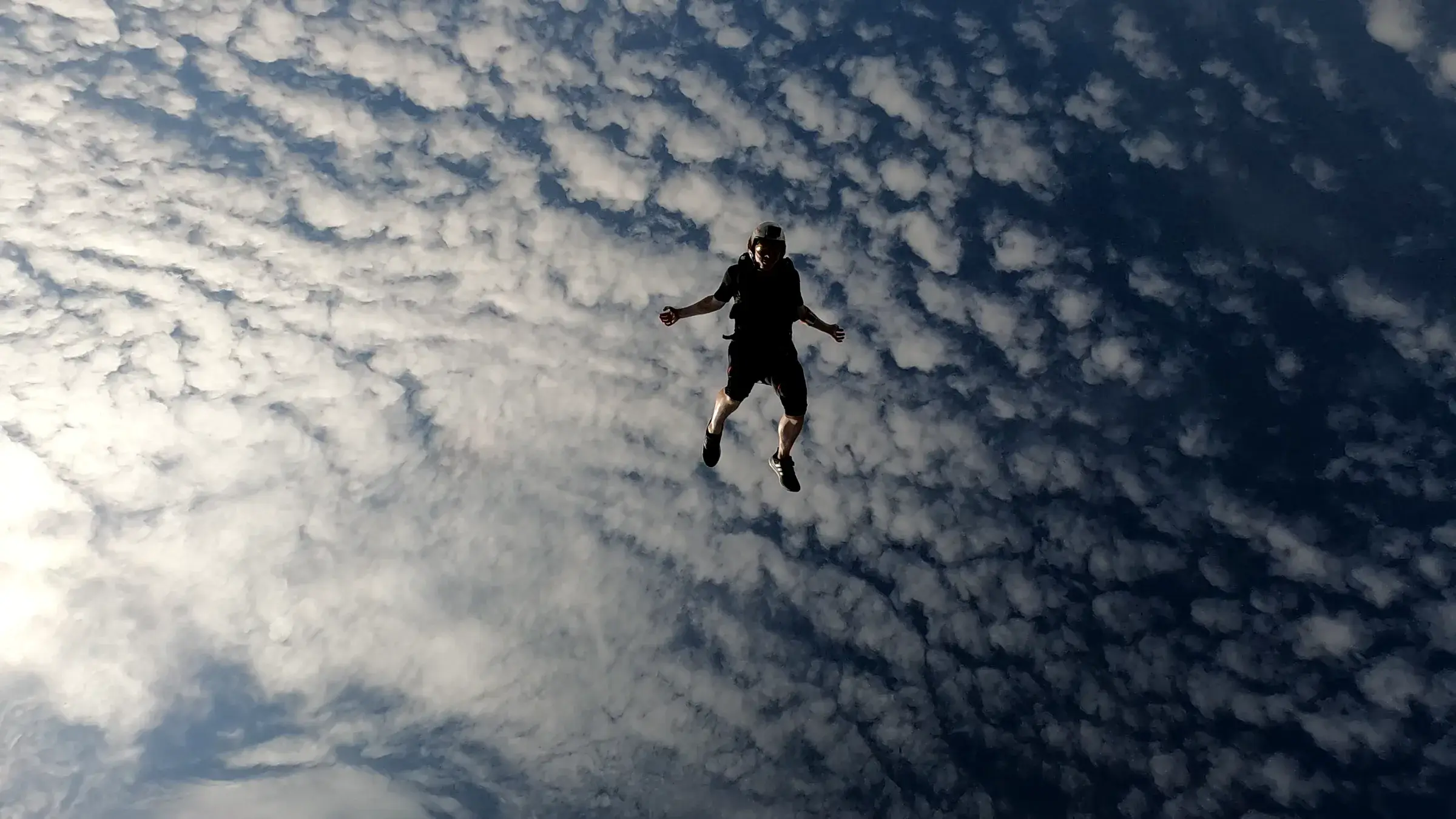 Skydiving action