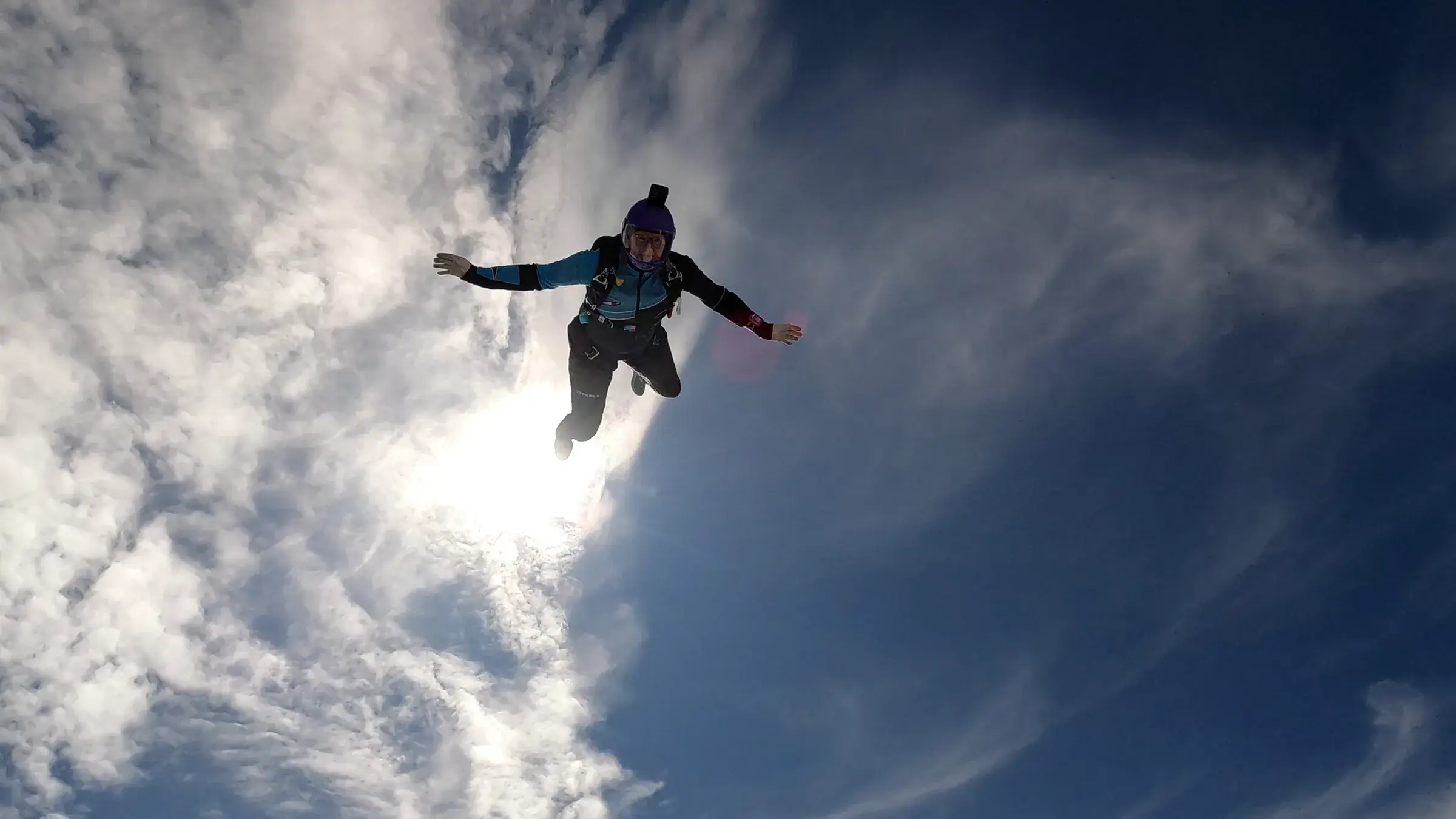 Skydiving action
