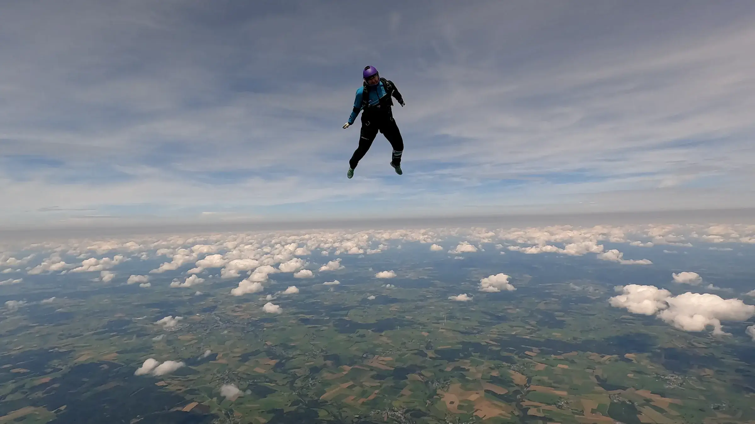 Skydiving action