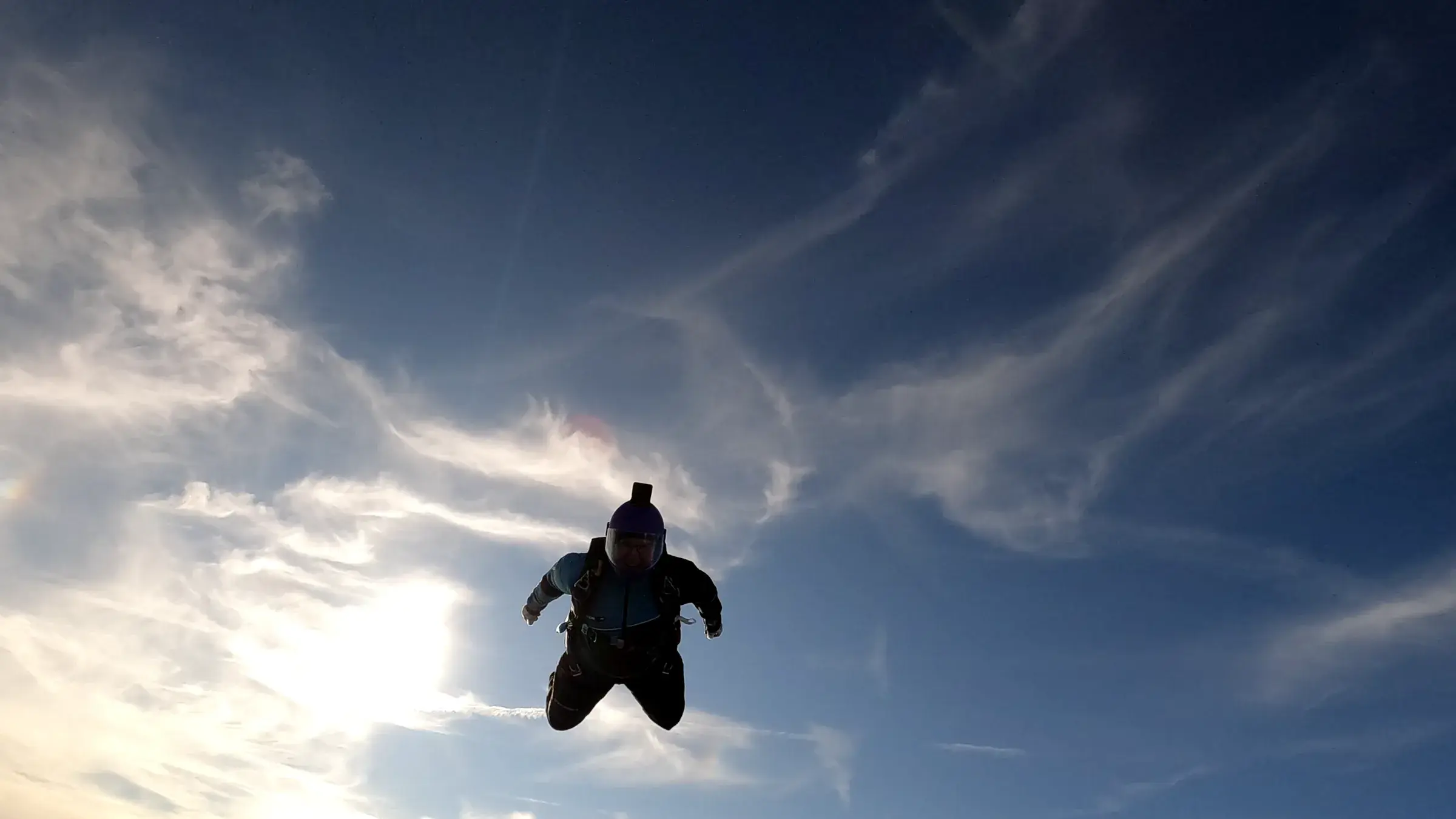 Skydiving action
