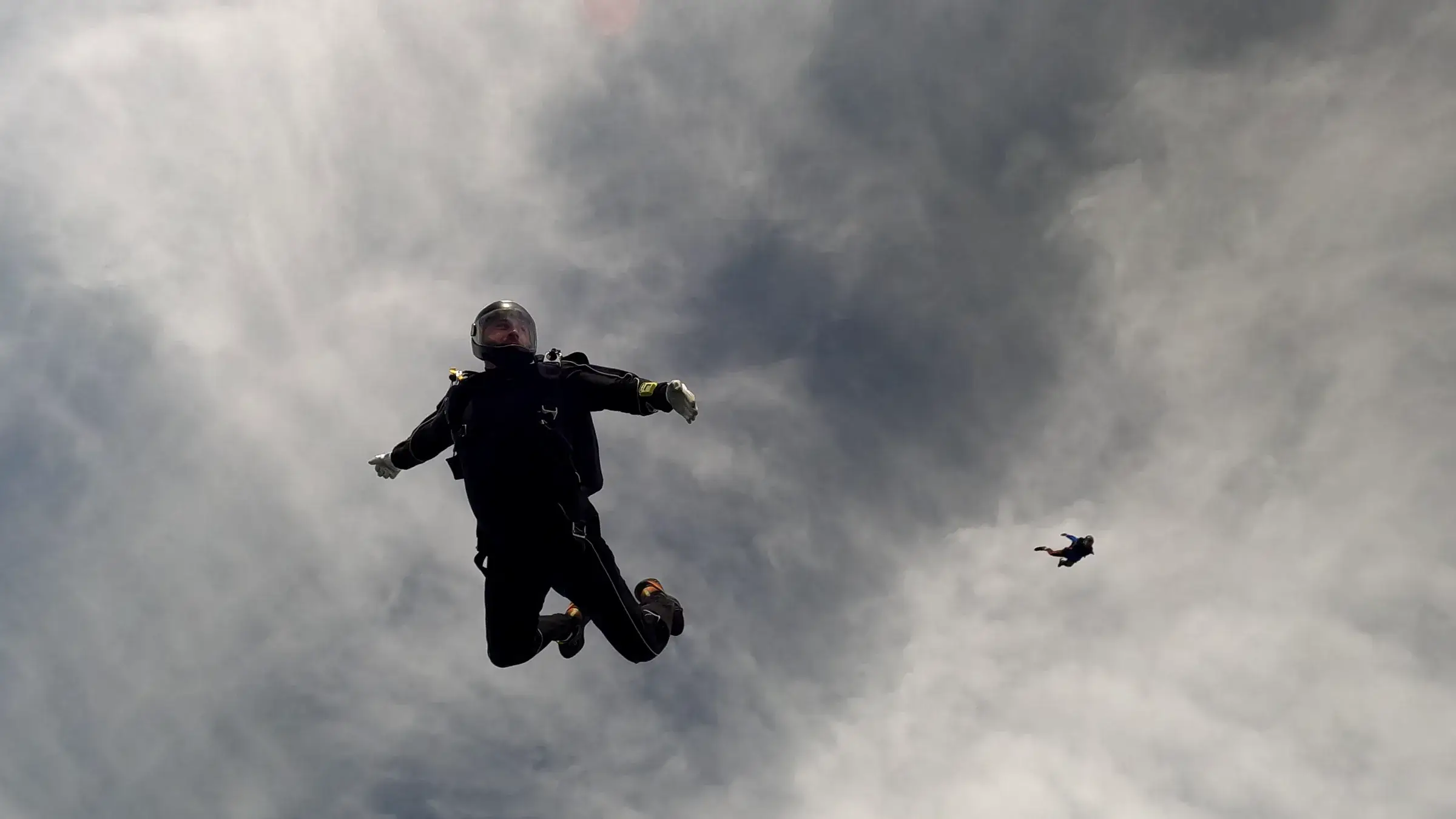 Skydiving action