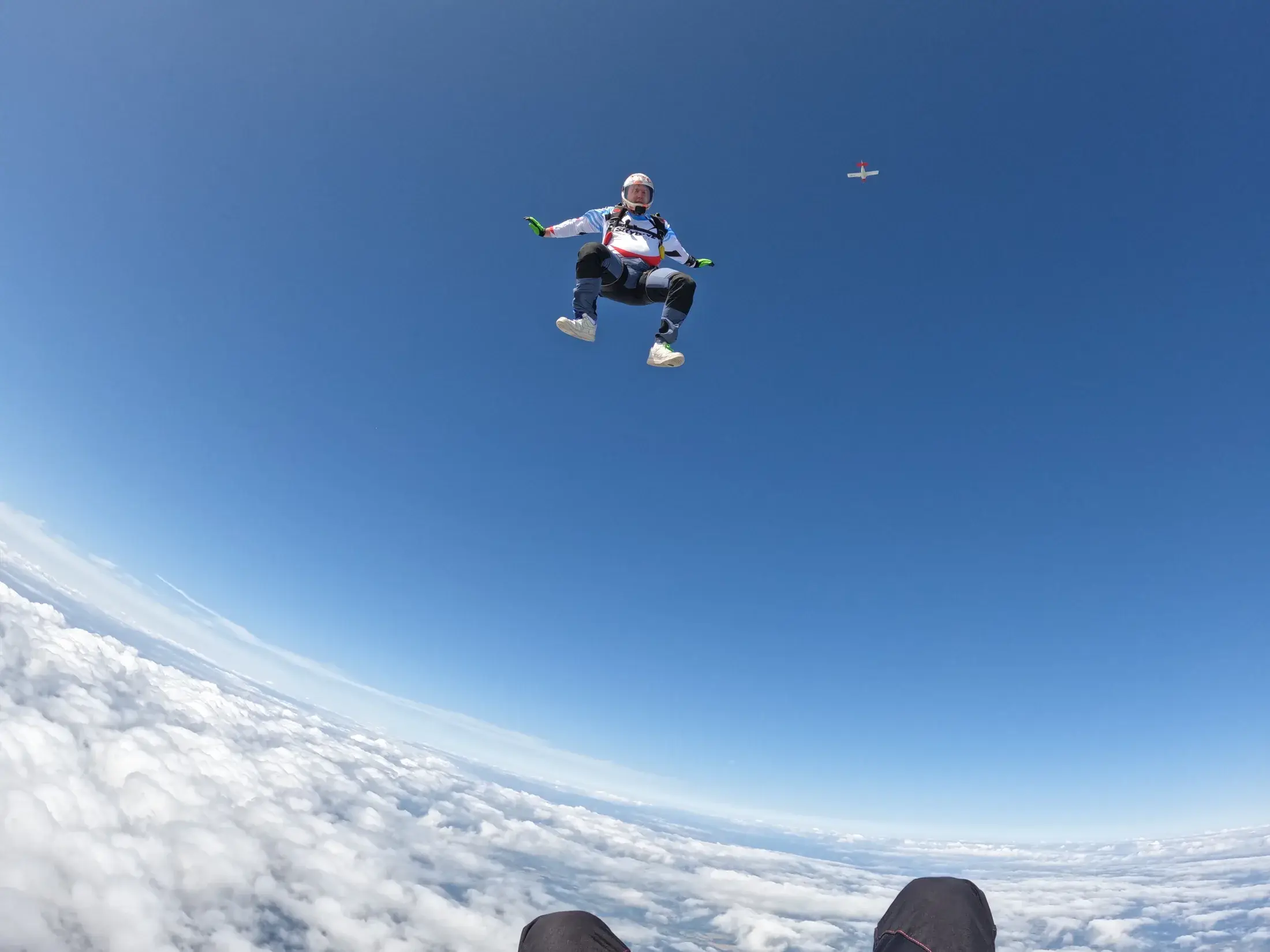 Skydiving action