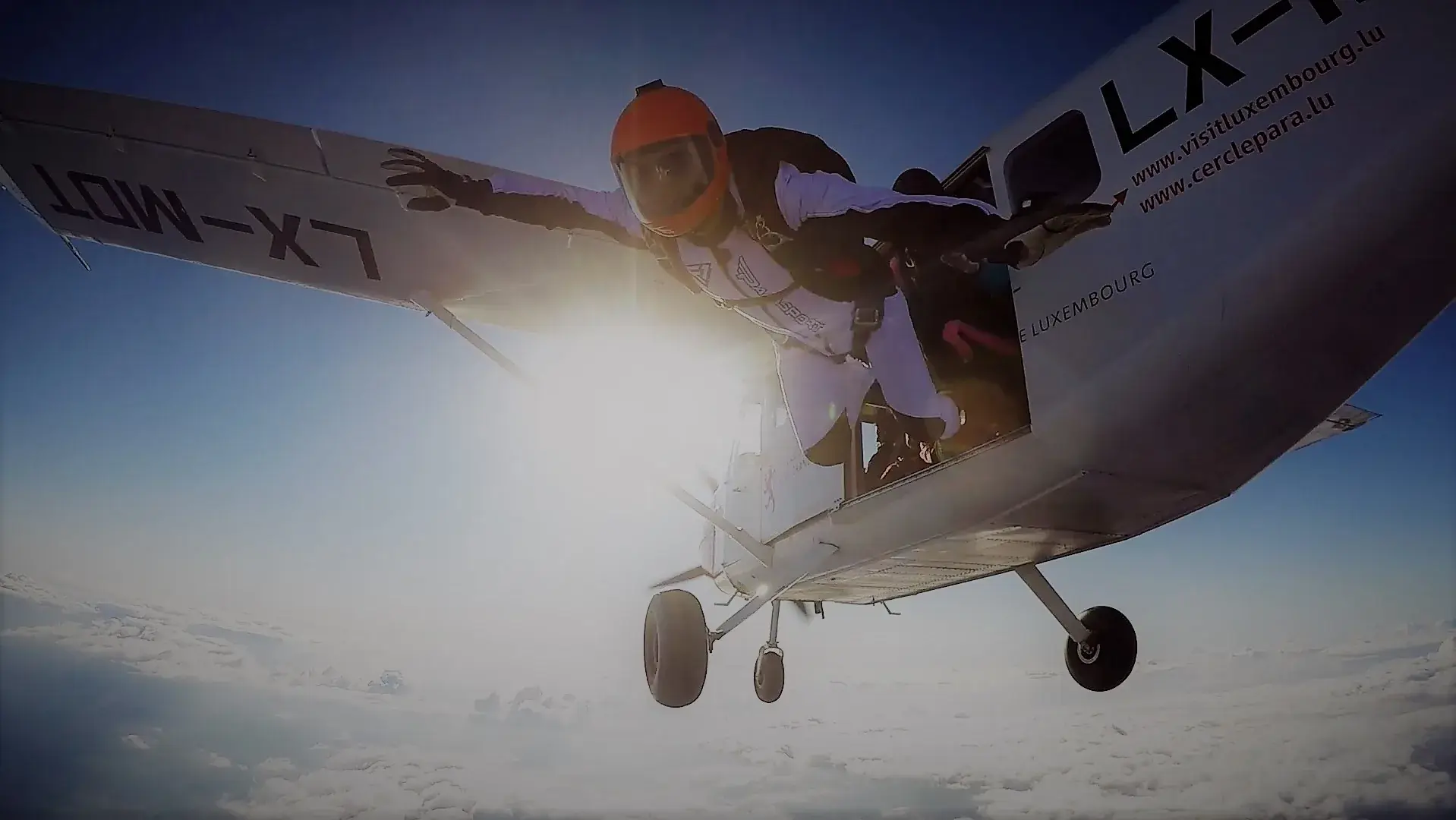 Skydiving action