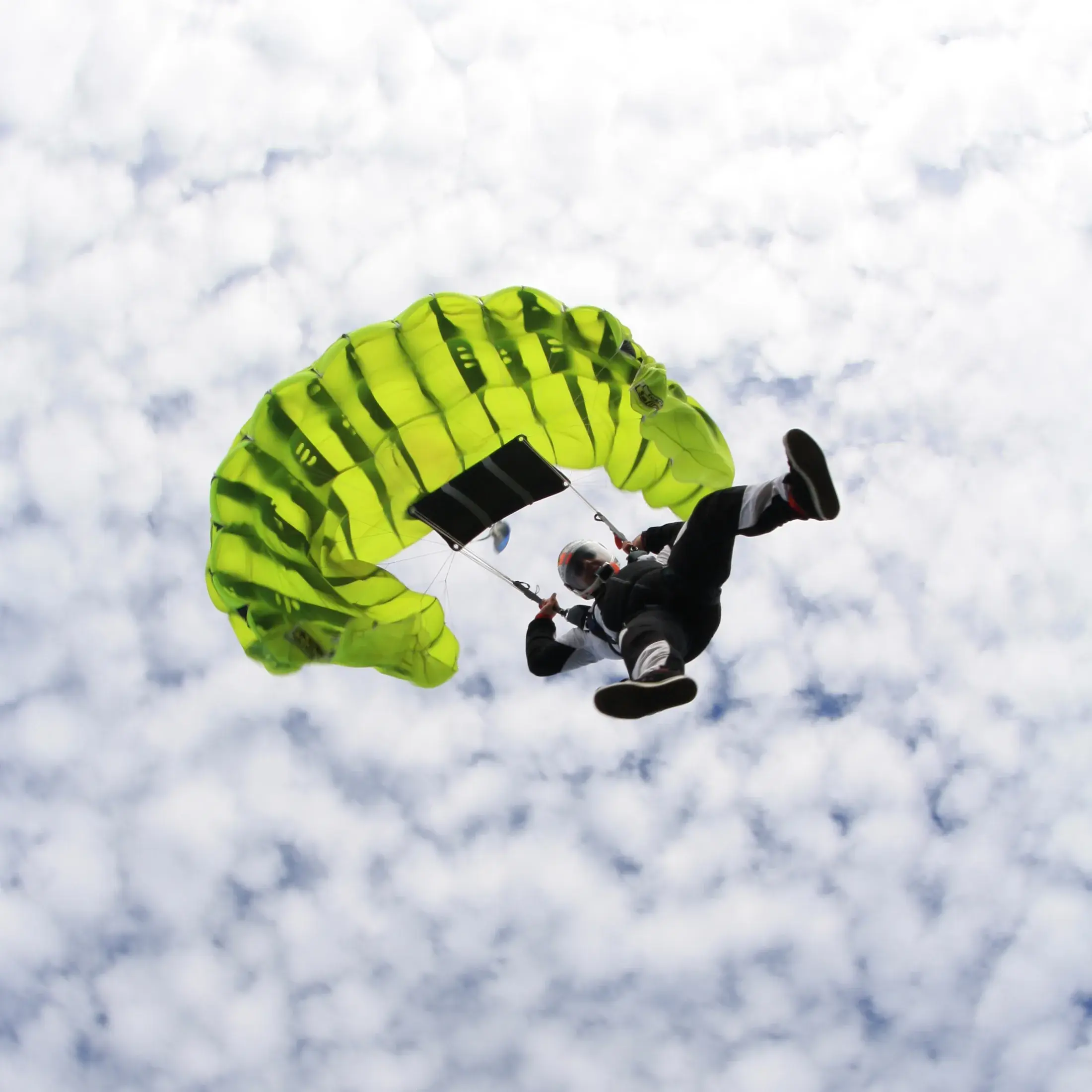 Skydiving action