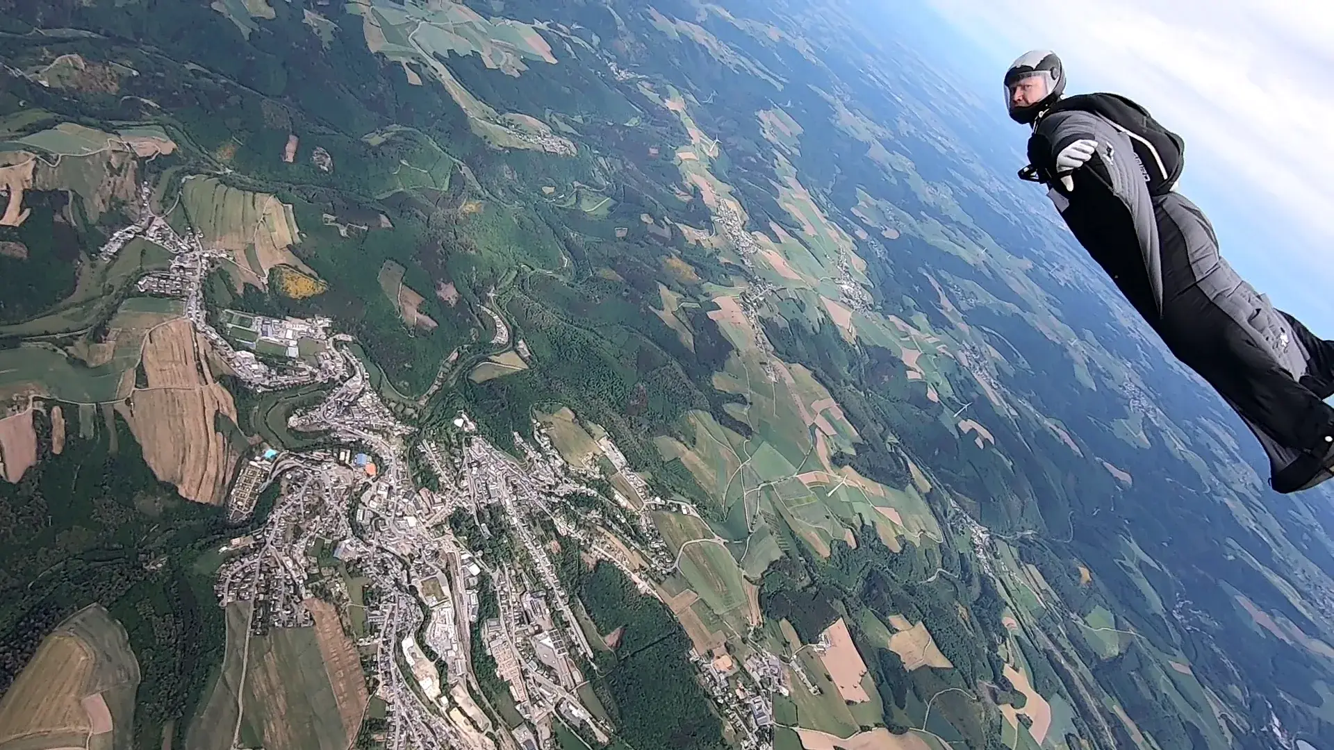 Skydiving action