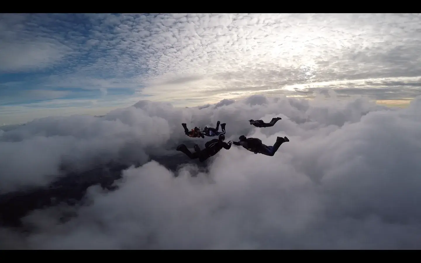 Skydiving action